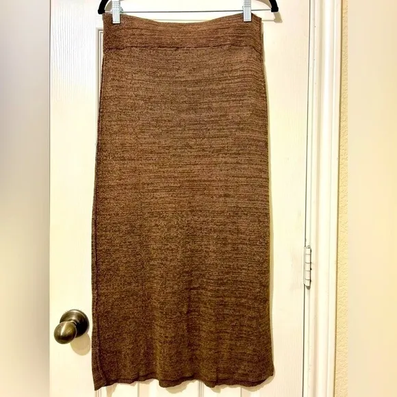 NWOT Free People, Golden Hour Midi Skirt, Large in French Toast