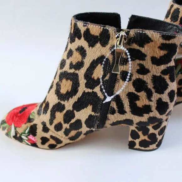 NWOT Kate Spade Leopard Floral Fur Boots NO BOX