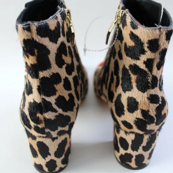 NWOT Kate Spade Leopard Floral Fur Boots NO BOX