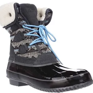 NWOT Khombu Cold Weather Duck Boot Faux Fur Winter Leather Snow Boots (size 9)