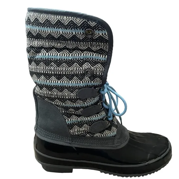 NWOT Khombu Cold Weather Duck Boot Faux Fur Winter Leather Snow Boots (size 9)