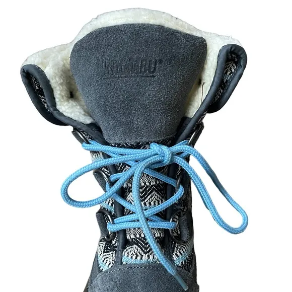 NWOT Khombu Cold Weather Duck Boot Faux Fur Winter Leather Snow Boots (size 9)