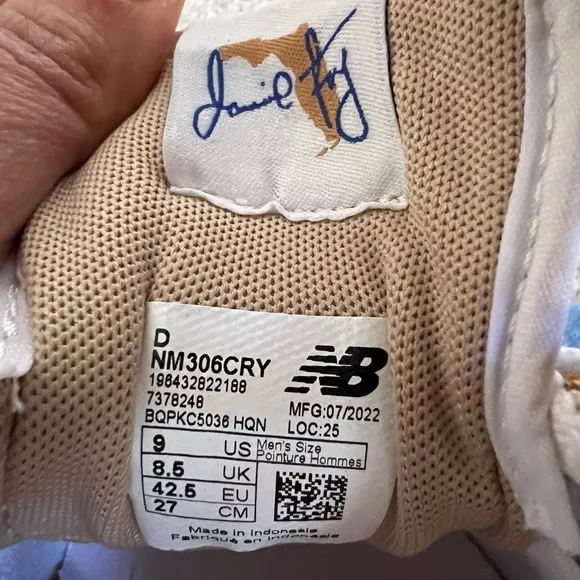 NWOT New Balance Numeric 306 - Jamie FoyCurry/WhiteMen’s Size 9