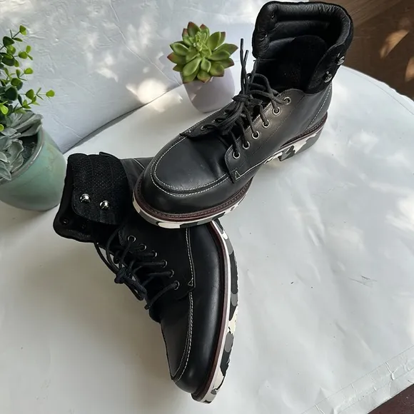 NWOT Robert Graham Men's Canon Rock Camo Soled Lace-up Combat Boots-Sz 11