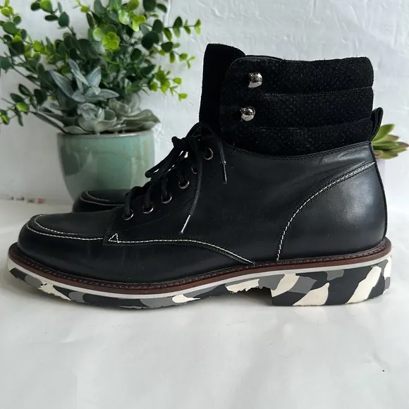 NWOT Robert Graham Men's Canon Rock Camo Soled Lace-up Combat Boots-Sz 11