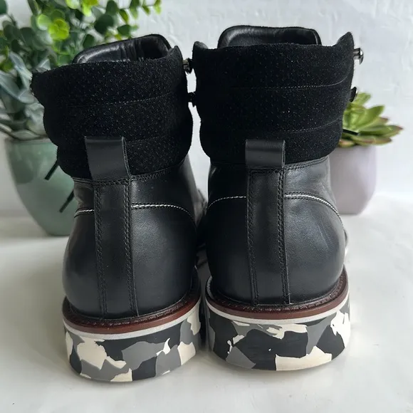 NWOT Robert Graham Men's Canon Rock Camo Soled Lace-up Combat Boots-Sz 11