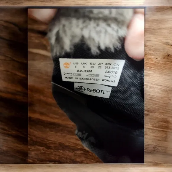 NWOT Timberland Gray Leather &amp; Fur Boots, 8