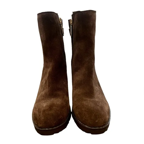 NWOT Women’s Blondo Brown Suede Tamara Waterproof Booties – Sz 8.5