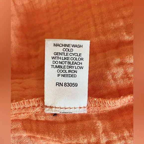 NWT 2 Piece DREW’s Ruffled Tangerine Gauzy Tiered Skirt &amp; Top Size Small