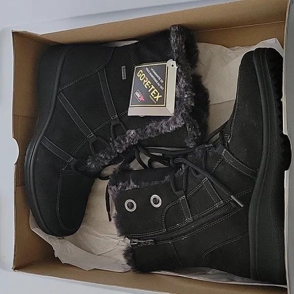 NWT Ara Gore-Tex Faux-Fur Waterproof Ankle Boot Size US 5.5 EU 36