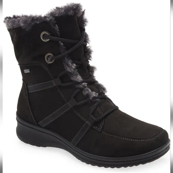 NWT Ara Gore-Tex Faux-Fur Waterproof Ankle Boot Size US 5.5 EU 36