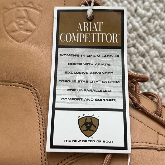 NWT Ariat Heritage Lacer II Lace-Up Roper Leather Boots Tan Size 7