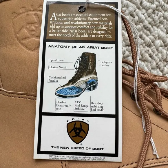 NWT Ariat Heritage Lacer II Lace-Up Roper Leather Boots Tan Size 7