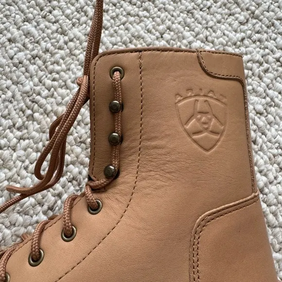 NWT Ariat Heritage Lacer II Lace-Up Roper Leather Boots Tan Size 7