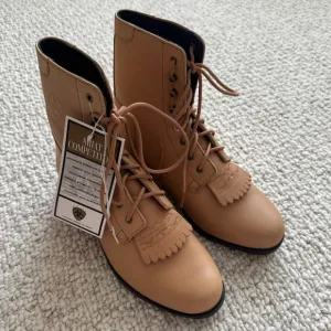 NWT Ariat Heritage Lacer II Lace-Up Roper Leather Boots Tan Size 7