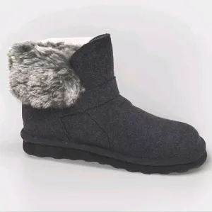 NWT Bearpaw Women's Fur Trim Wide Koko Ankle Water Resistant Ski Winter Boots 10
