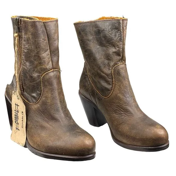 NWT Corral Women's Rosalie Indie Spirit Brown Western Ankle Boot Size US 7