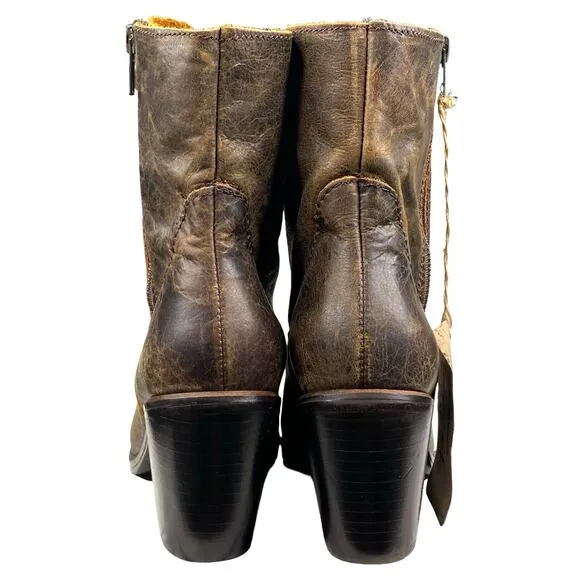 NWT Corral Women's Rosalie Indie Spirit Brown Western Ankle Boot Size US 7