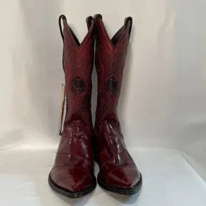 (NWT) CUADRA &quot;Anguila Vino&quot; Western Boots, Wine/Burgundy - 6.5 Men/8.5 Women