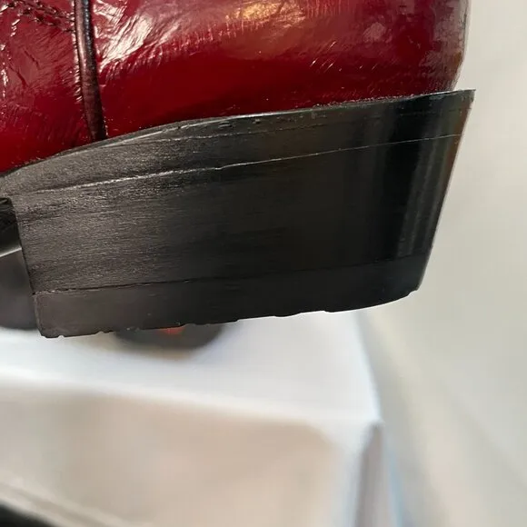 (NWT) CUADRA &quot;Anguila Vino&quot; Western Boots, Wine/Burgundy - 6.5 Men/8.5 Women