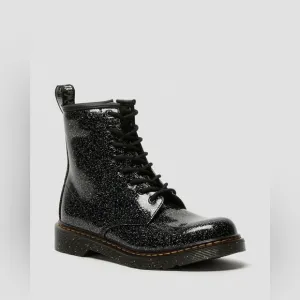 NWT DOC MARTEN Youth/woken 1460 glitter lace up boots. Eu 37 women 6