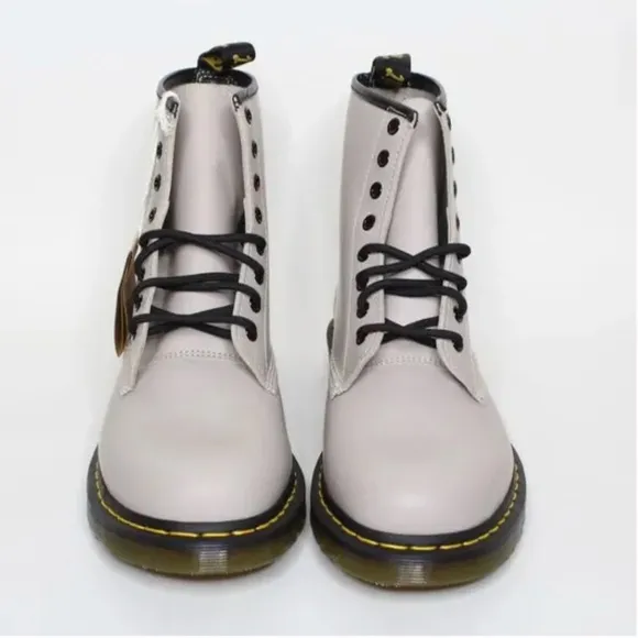 NWT Dr. Martens 1460 Vintage Taupe Smooth Leather 8 Eye Combat Boots Men 14