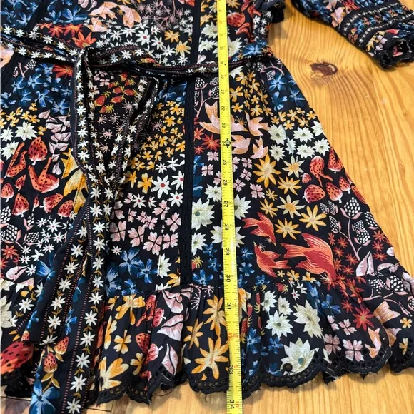 NWT Farm Rio Jujus Garden Black Mini Dress Women’s SIZE SMALL