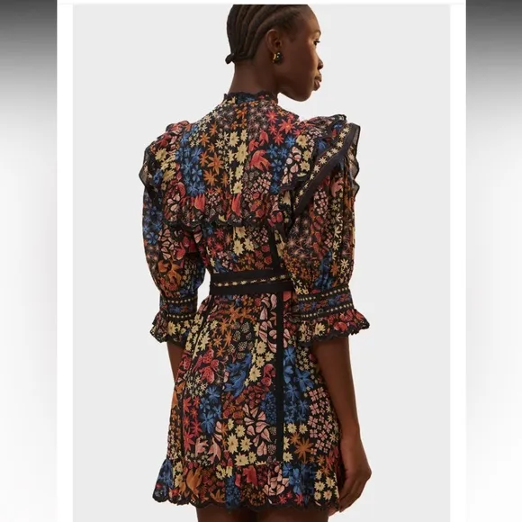 NWT Farm Rio Jujus Garden Black Mini Dress Women’s SIZE SMALL