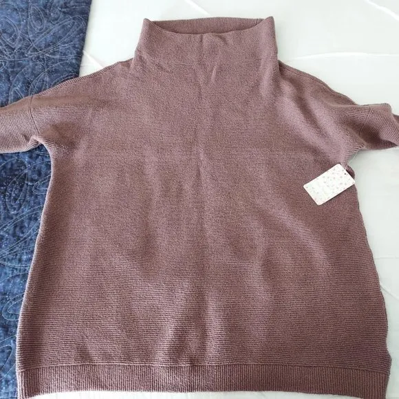 NWT Free People Ottoman sweater, brown/rose, XS