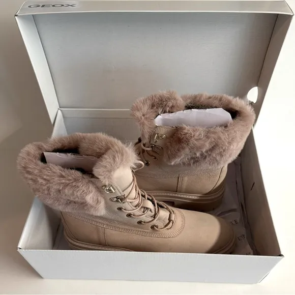 NWT Goex Iridea Nubuck Leather boots in Antique Rose.Never worn.Size 10.5