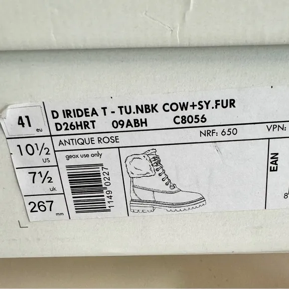 NWT Goex Iridea Nubuck Leather boots in Antique Rose.Never worn.Size 10.5