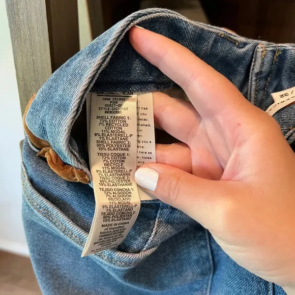 NWT Good American Icon mixed media jeans size 14/32