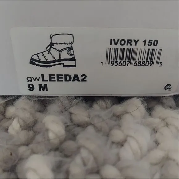 NWT Guess Women’s Leeda 2 Cold Weather Winter Snow Boots Ivory Size 9