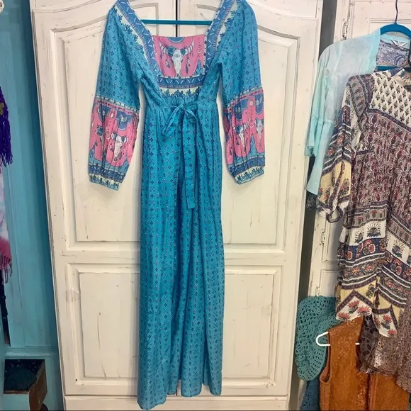 NWT HOUSE OF SKYE AUSTRALIA GOLD DUST WILD WEST MAXIDRESS