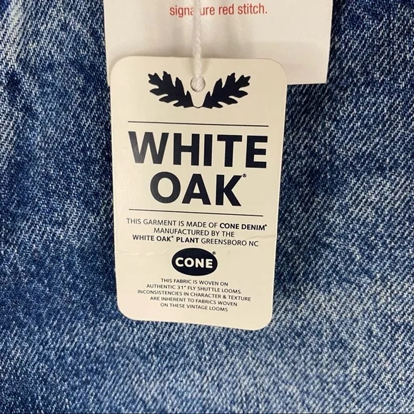 NWT Levi's 501 Selvedge Women White Oak Cone Denim Button Fly Blue Jean Shorts