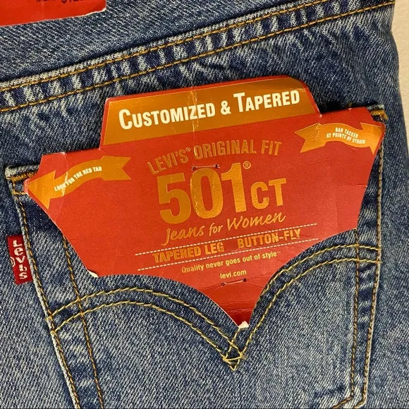 NWT Levi's 501 Selvedge Women White Oak Cone Denim Button Fly Blue Jean Shorts