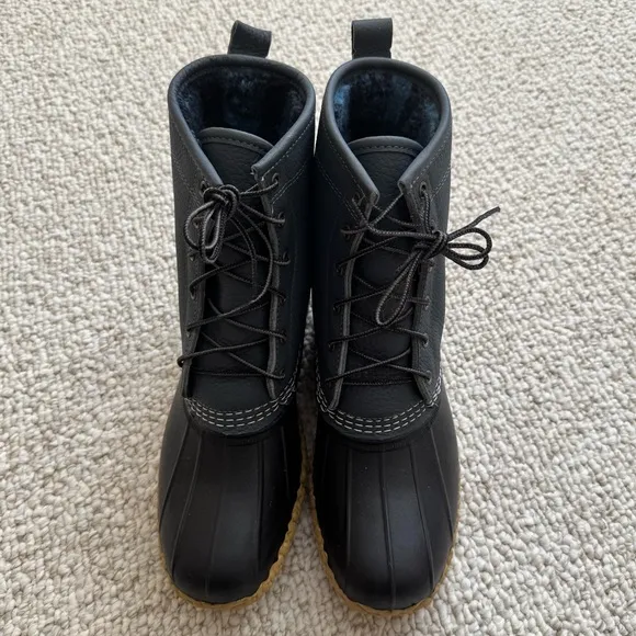 NWT L.L. Bean Men's Fleece-Lined Insulated Duck Boots Size 9 Blue
