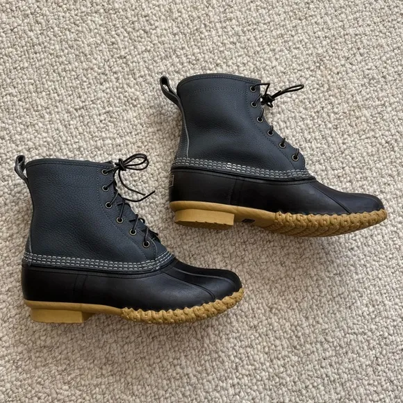 NWT L.L. Bean Men's Fleece-Lined Insulated Duck Boots Size 9 Blue