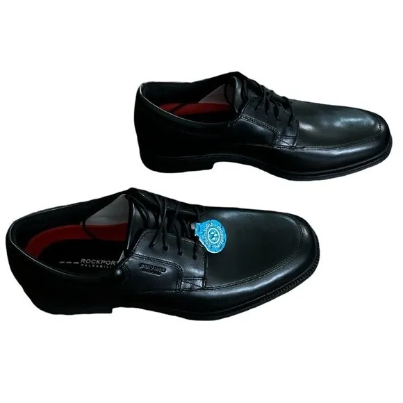 NWT Rockport Men's Essential Details Waterproof Apron Toe Oxford - Black Size 9