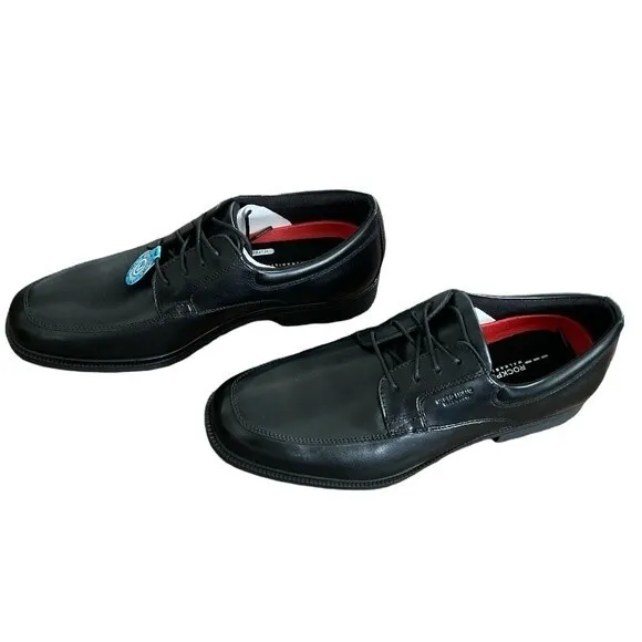 NWT Rockport Men's Essential Details Waterproof Apron Toe Oxford - Black Size 9