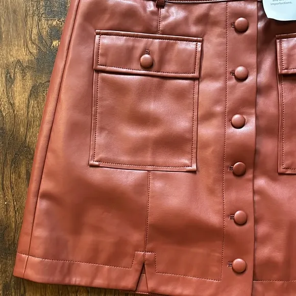 NWT!!  Sam Edelman faux leather skirt, size large