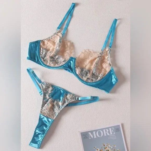 NWT Set 2-Pcs Wear Panty Satin Women’s Kink Lingerie