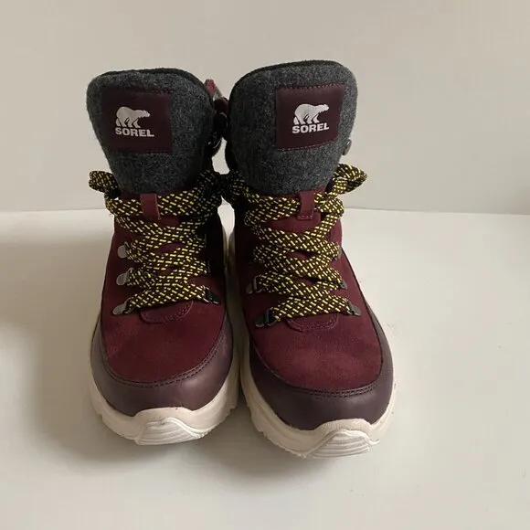 NWT Sorel Kinetic Breakthru Caribou Women's Water Proof Suede Leather Boots Sz 8