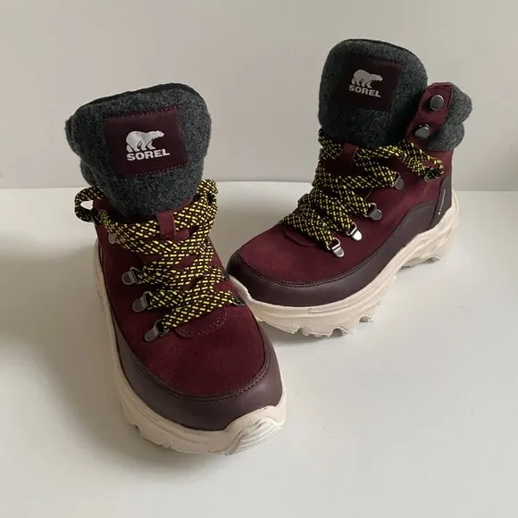 NWT Sorel Kinetic Breakthru Caribou Women's Water Proof Suede Leather Boots Sz 8