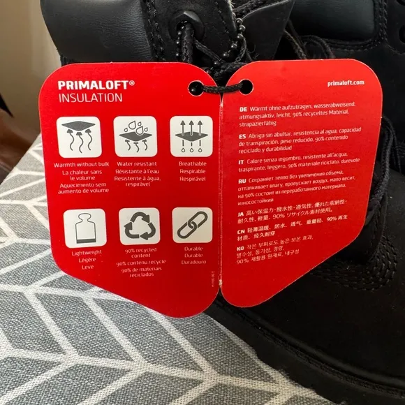 NWT Timberland Kids Black Insulated Boots with PrimaLoft Size 1 No Box