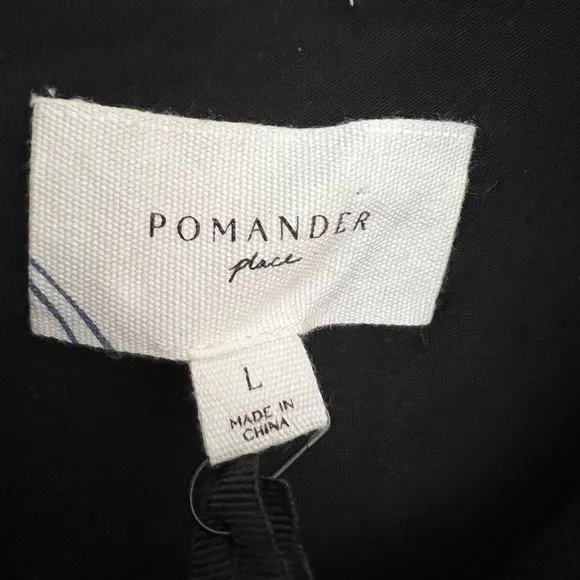 NWT Tuckernuck Mikala  Maxi Dress Large Pomander Place Black Pockets