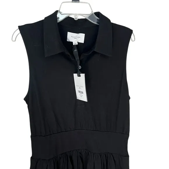 NWT Tuckernuck Mikala  Maxi Dress Large Pomander Place Black Pockets