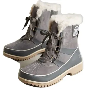 NWT! WATERPROOF Sorel Tivoli Lace-Up All Weather Boots Short Faux Fur gray grey