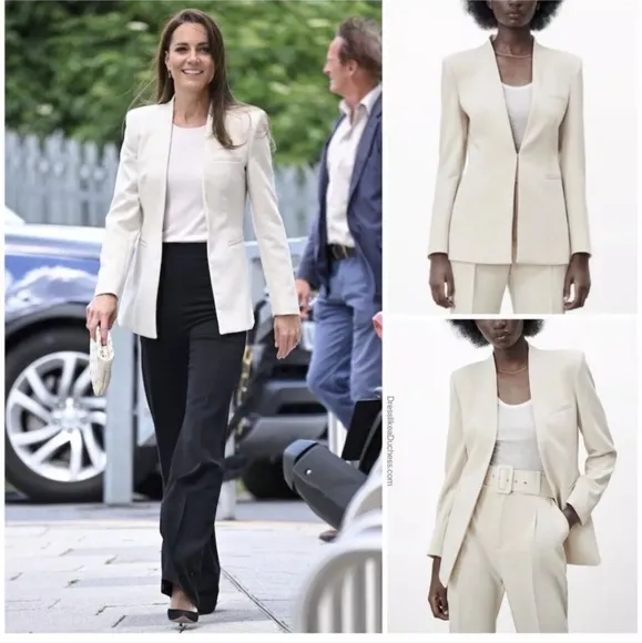 NWT Zara Long Blazer Kate Middleton Size M