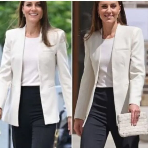 NWT Zara Long Blazer Kate Middleton Size M